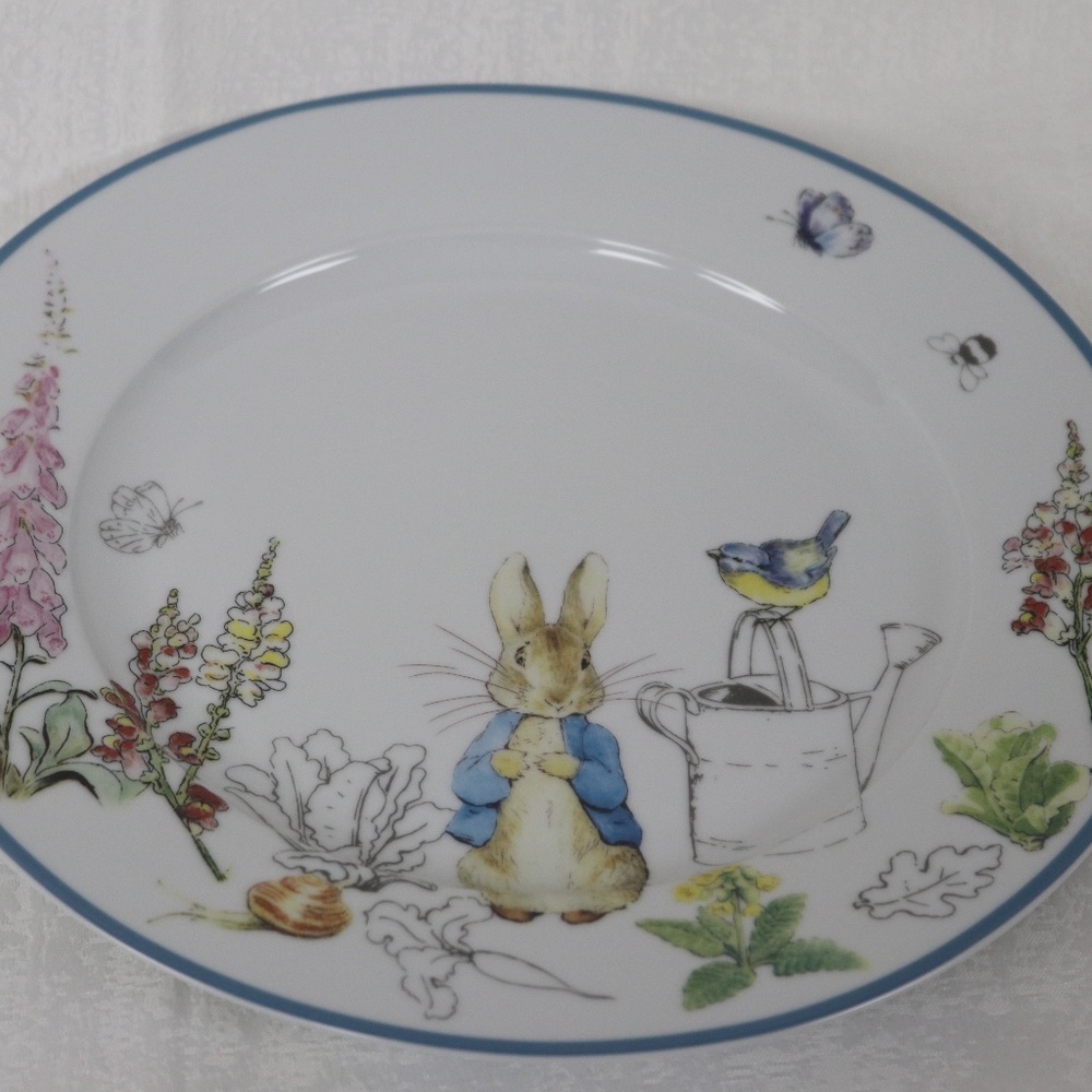 BEATRIX POTTER PETER BUNNY RABBIT EASTER DINNER PLATES - S/4 - NEW